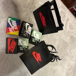Nike mini Black Gift Bags with Red Swoosh and Multicolor SB Boxes (mini)